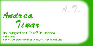 andrea timar business card